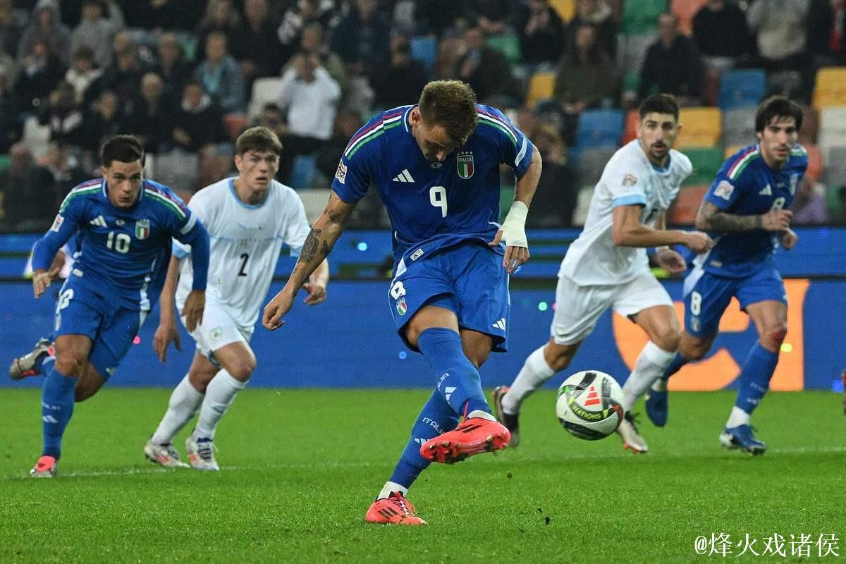 欧国联-迪洛伦佐双响炮 意大利4-1大胜以色列